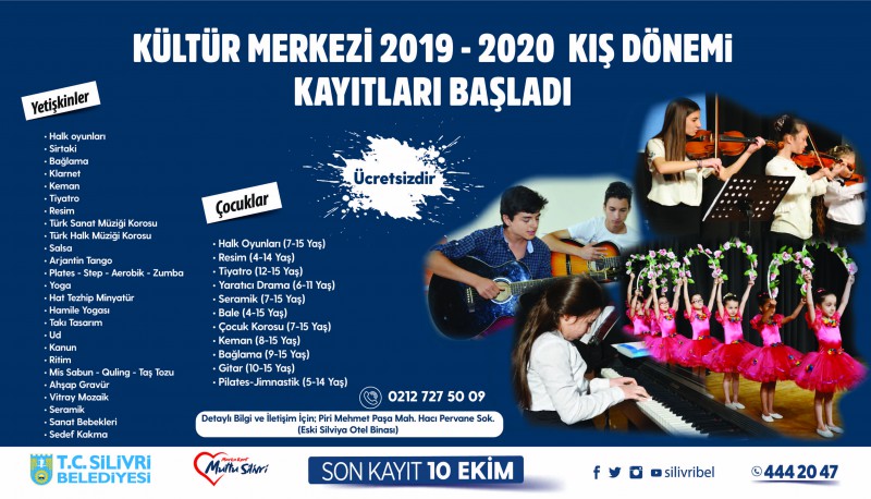 KÜLTÜR MERKEZİ KIŞ DÖNEMİ KURS KAYITLARI BAŞLADI