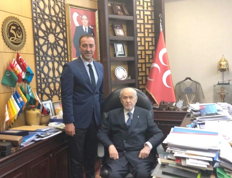 BAŞKAN YILMAZ'DAN MHP LİDERİ DEVLET BAHÇELİ'YE GEÇMİŞ OLSUN ZİYARETİ