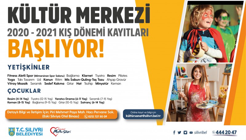 KÜLTÜR MERKEZİ KIŞ DÖNEMİ KAYITLARI BAŞLADI