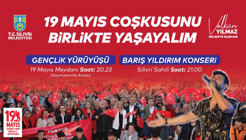 19 MAYIS GENÇLİK YÜRÜYÜŞÜ VE KONSER PROGRAMINA DAVETLİSİNİZ