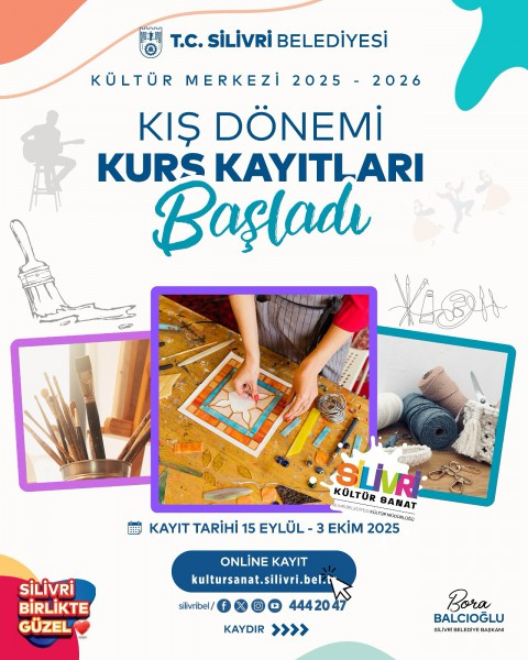 Silivri Belediyesi Kültür Merkezi Kış Dönemi Kurs Kayıtları Başladı!