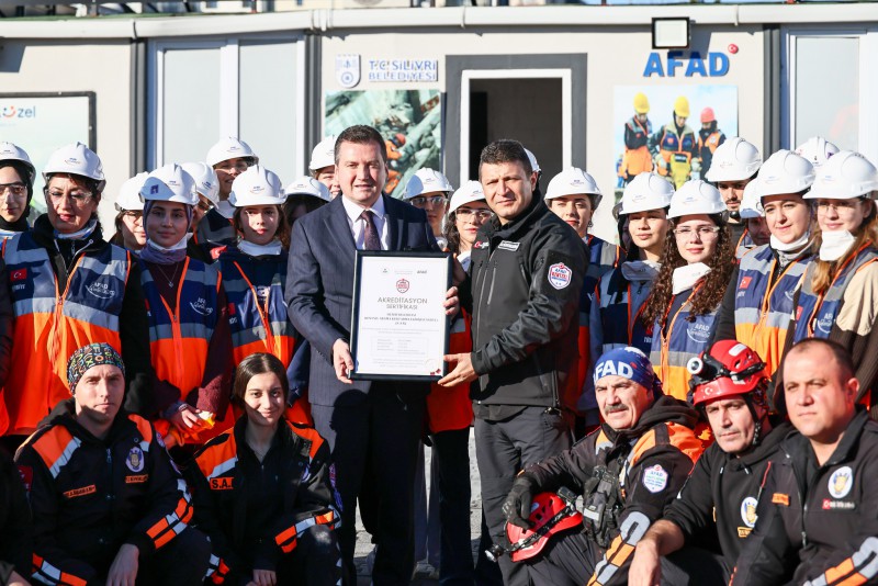SAK ekibi, AFAD tarafından Akreditasyon Sertifikası aldı
