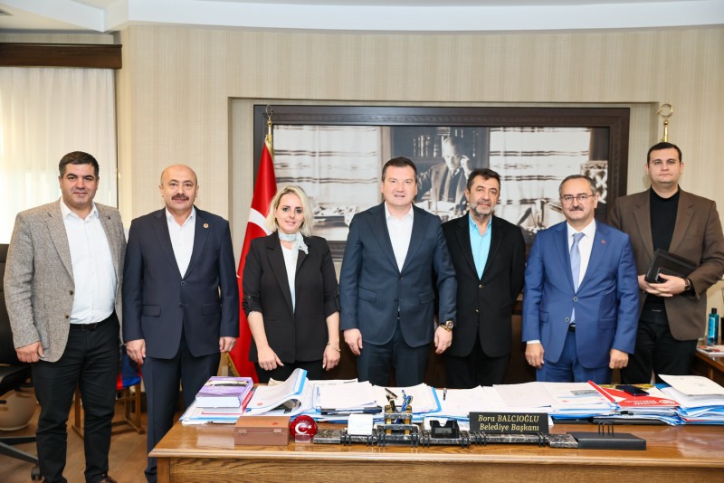 Başkan Balcıoğlu, İlçe Müftüsü Sağlam'ı ağırladı