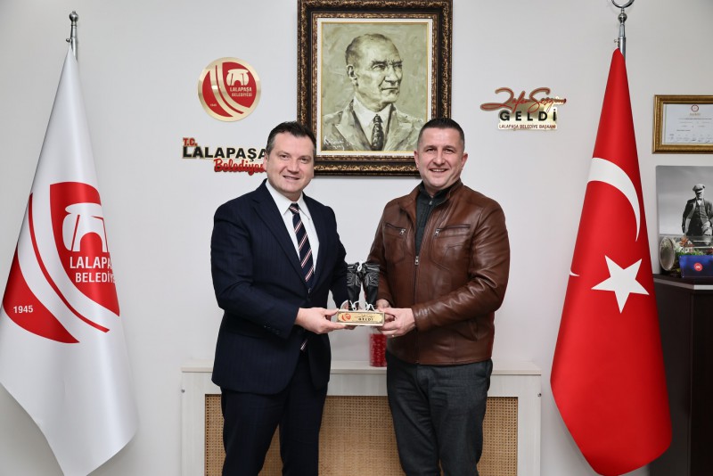 Başkan Balcıoğlu, Lalapaşa Belediye Başkanını ziyaret etti