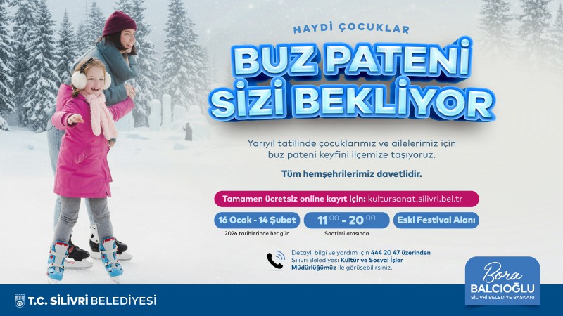 Başkan Balcıoğlu, buz pistinin bir ay ücretsiz olacağını duyurdu