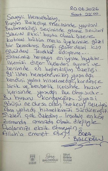 Başkan Balcıoğlu’ndan Silivrililere Birlik ve Dayanışma Mesajı