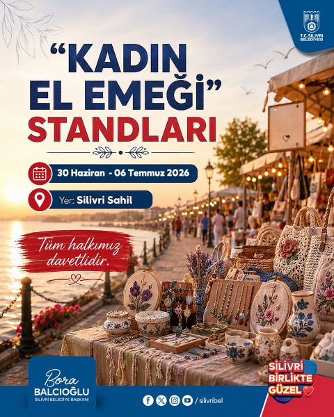 Kadın El Emeği Standları Silivri Sahili’nde Ziyaretçilerini Ağırlamaya Başladı