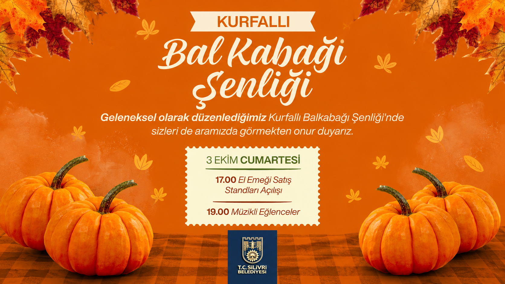 Geleneksel Kurfallı Balkabağı Şenliği 3 Ekim’de Gerçekleştirilecek