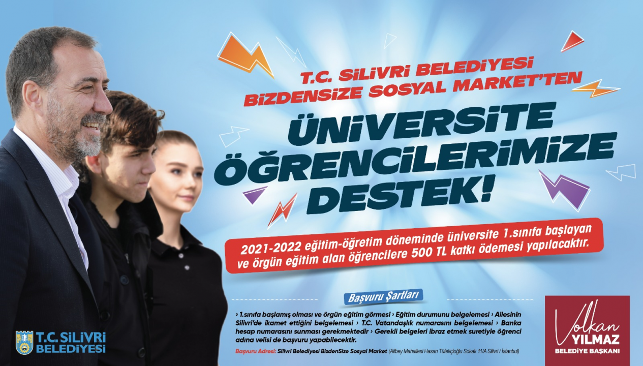 silivri belediyesinden universite ogrencilerine 500 tl silivri bel tr
